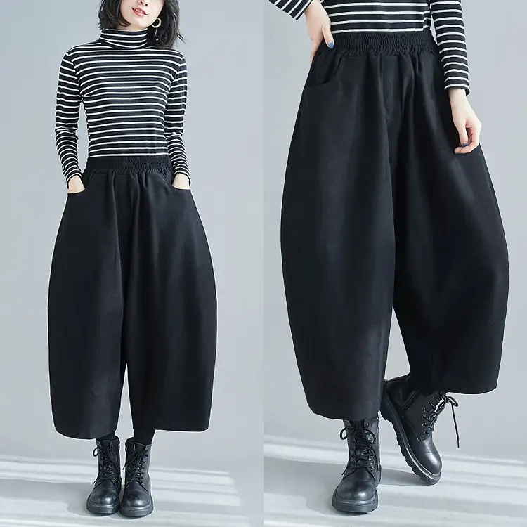 Plus Size Women's Banana Pants Loose Nine Point Dad - Image 9