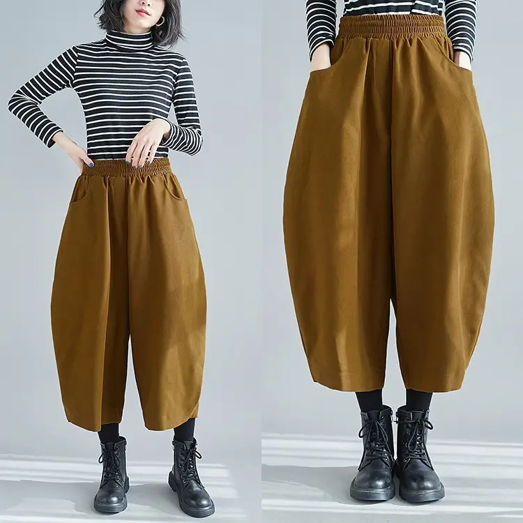 Plus Size Women's Banana Pants Loose Nine Point Dad - Image 2