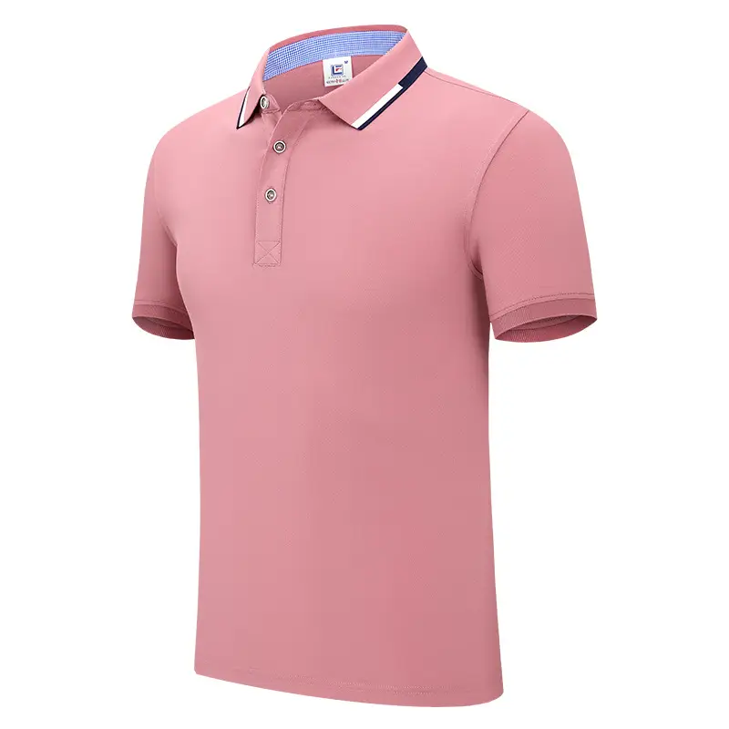 Men Black Polo Shirt with Red Blue Trim
