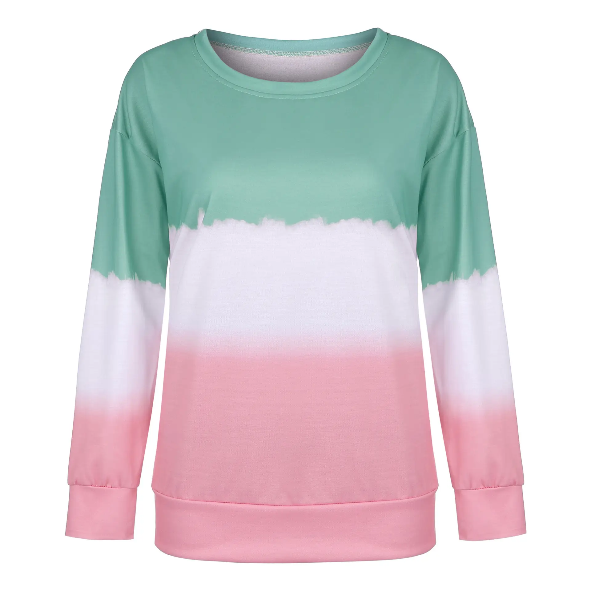 Women Tie-Dye Gradient Long Sleeve T-Shirt