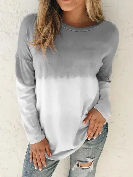 Women Tie-Dye Gradient Long Sleeve T-Shirt — feature 18