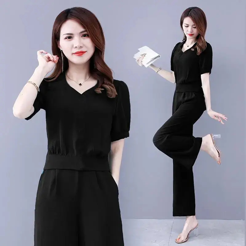 Women's 2-Piece Black Western Suit Belly Covering Pants - Image 5