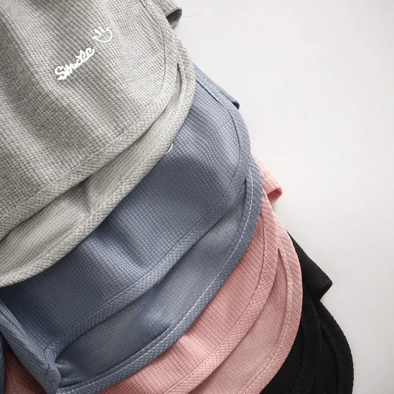 Women Waffle Knit Shorts 2025 Summer Grey — feature 13