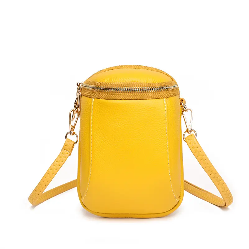 Green Genuine Leather Mobile Phone Bag for Women - Image 2