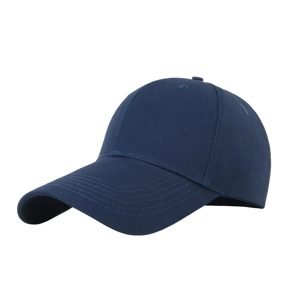 White Cotton Baseball Cap for Women with Extended Brim - Image 20