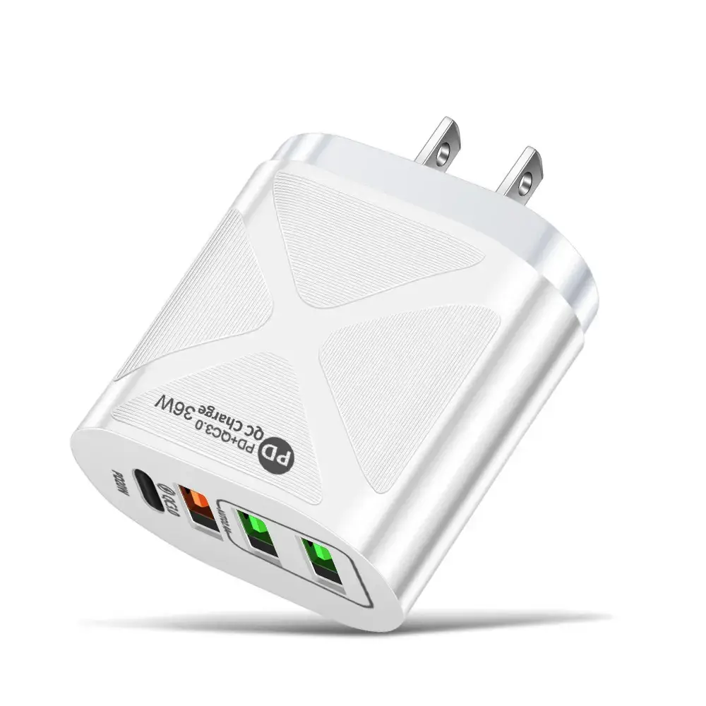 PD36W Type-C + 3 USB Travel Charger - Image 4