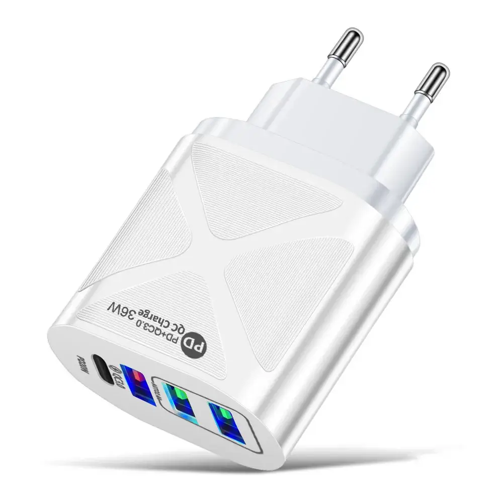 PD36W Type-C + 3 USB Travel Charger - Image 3