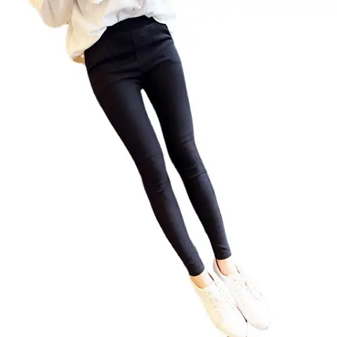 Women's Stretch Leggings Black Pencil Pants with Front & Back Pocket - Image 7