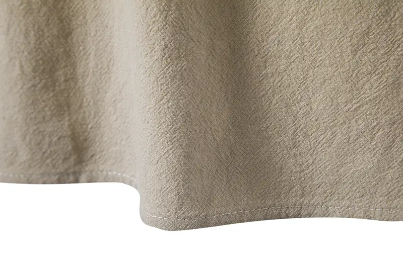 Men Cotton Linen Long Sleeve Shirt White — feature 12