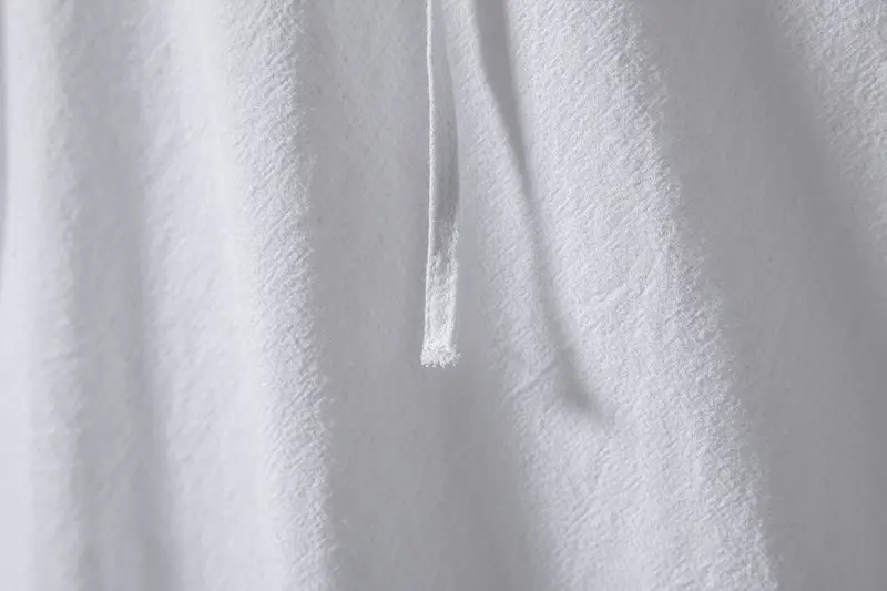 Men Cotton Linen Long Sleeve Shirt White — feature 20