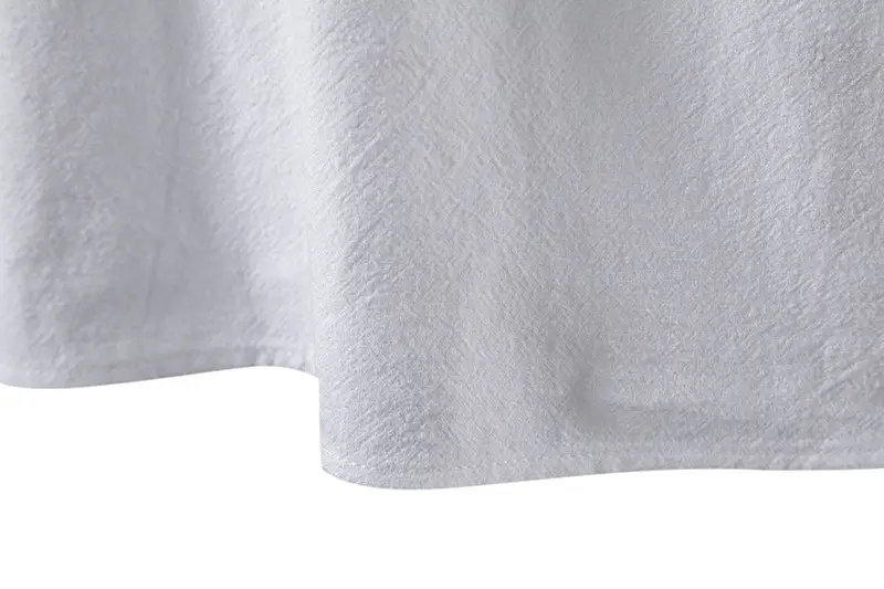 Men Cotton Linen Long Sleeve Shirt White — feature 23