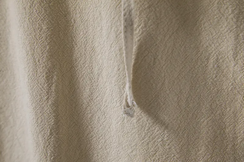 Men Cotton Linen Long Sleeve Shirt White — feature 7