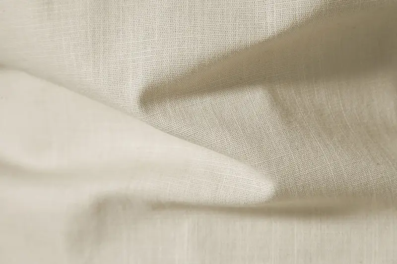 Men's White Linen Button Front Shirt Medium — feature 20