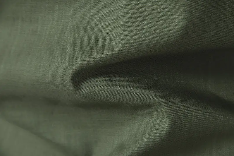 Men's White Linen Button Front Shirt Medium — feature 26