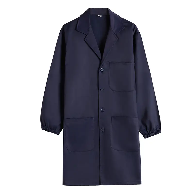 Men's Blue Coat Overalls Workwear Dust Proof - Image 10