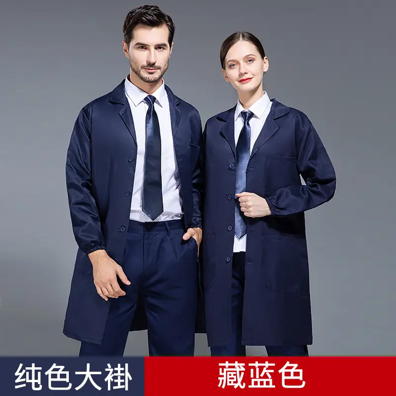 Men's Blue Coat Overalls Workwear Dust Proof - Image 4