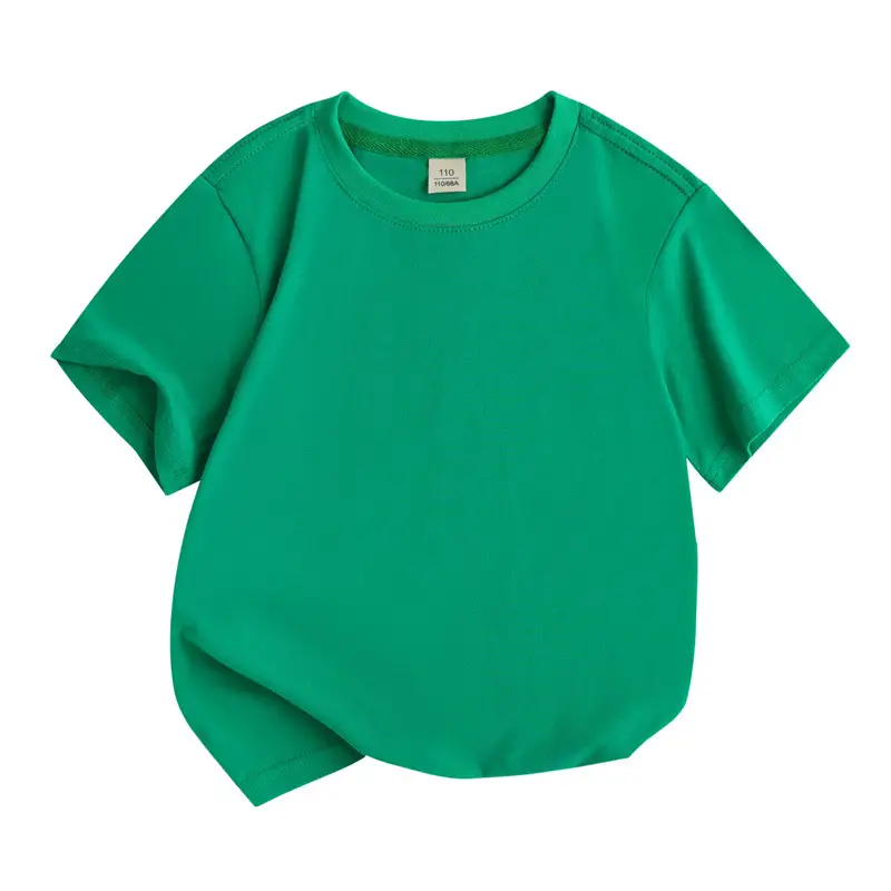Green Solid T-Shirt for Boys Summer Wear - Image 7