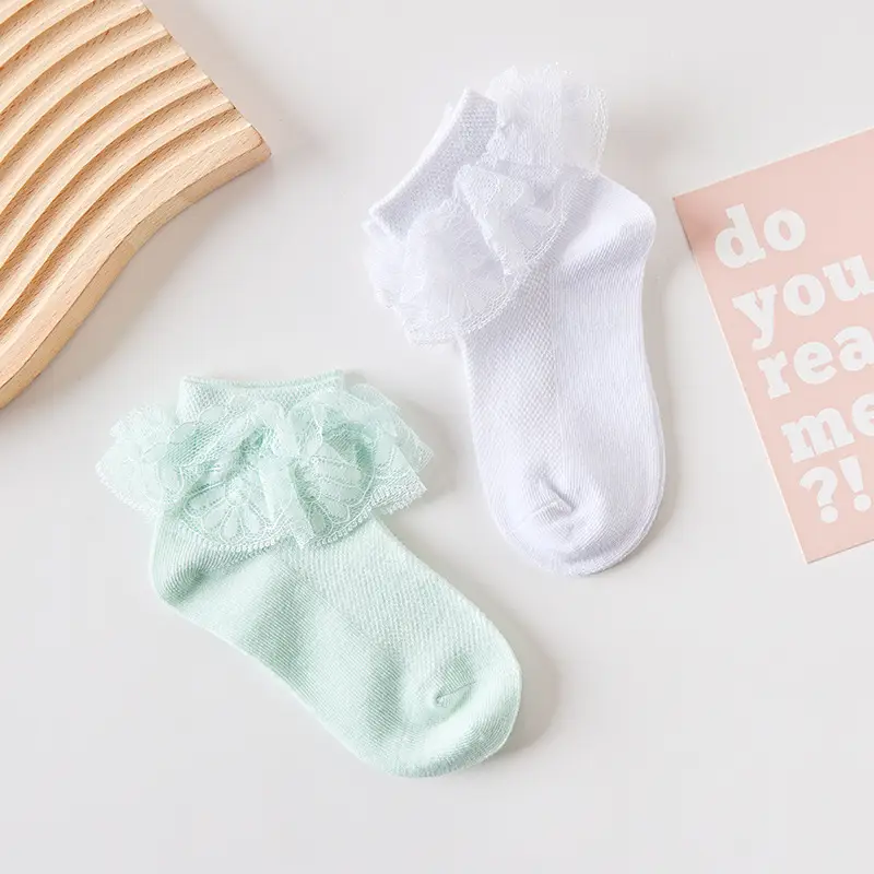 White Lace Socks for Girls Women Summer Wear - Image 7