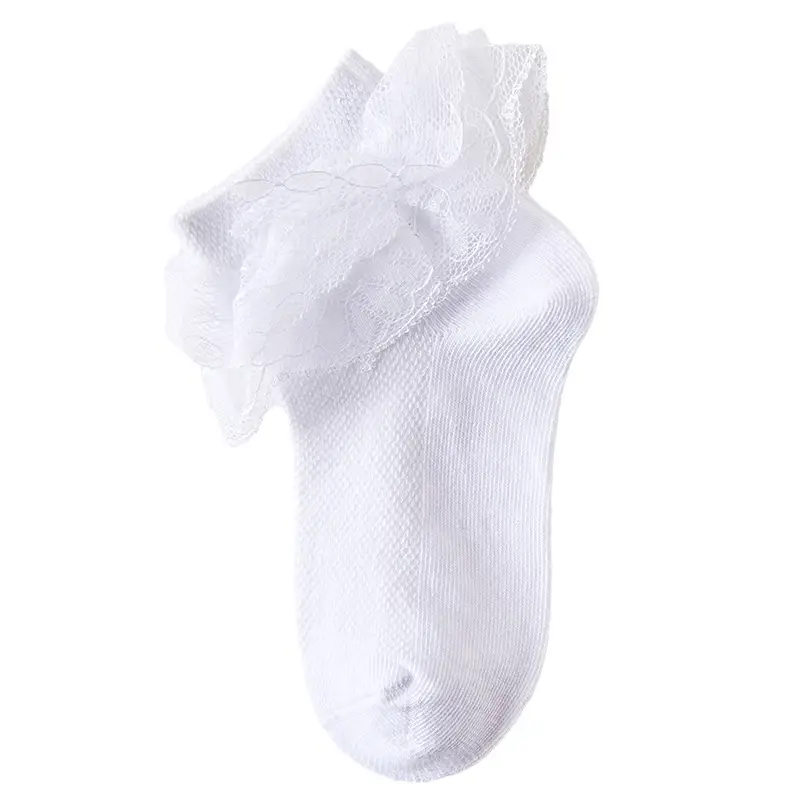White Lace Socks for Girls Women Summer Wear - Image 9