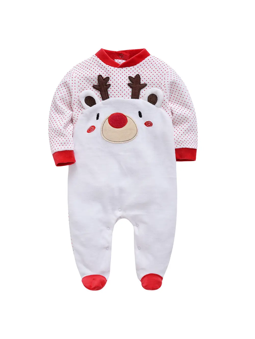 Blue Foot-Wrapped Baby Jumpsuit 3M+