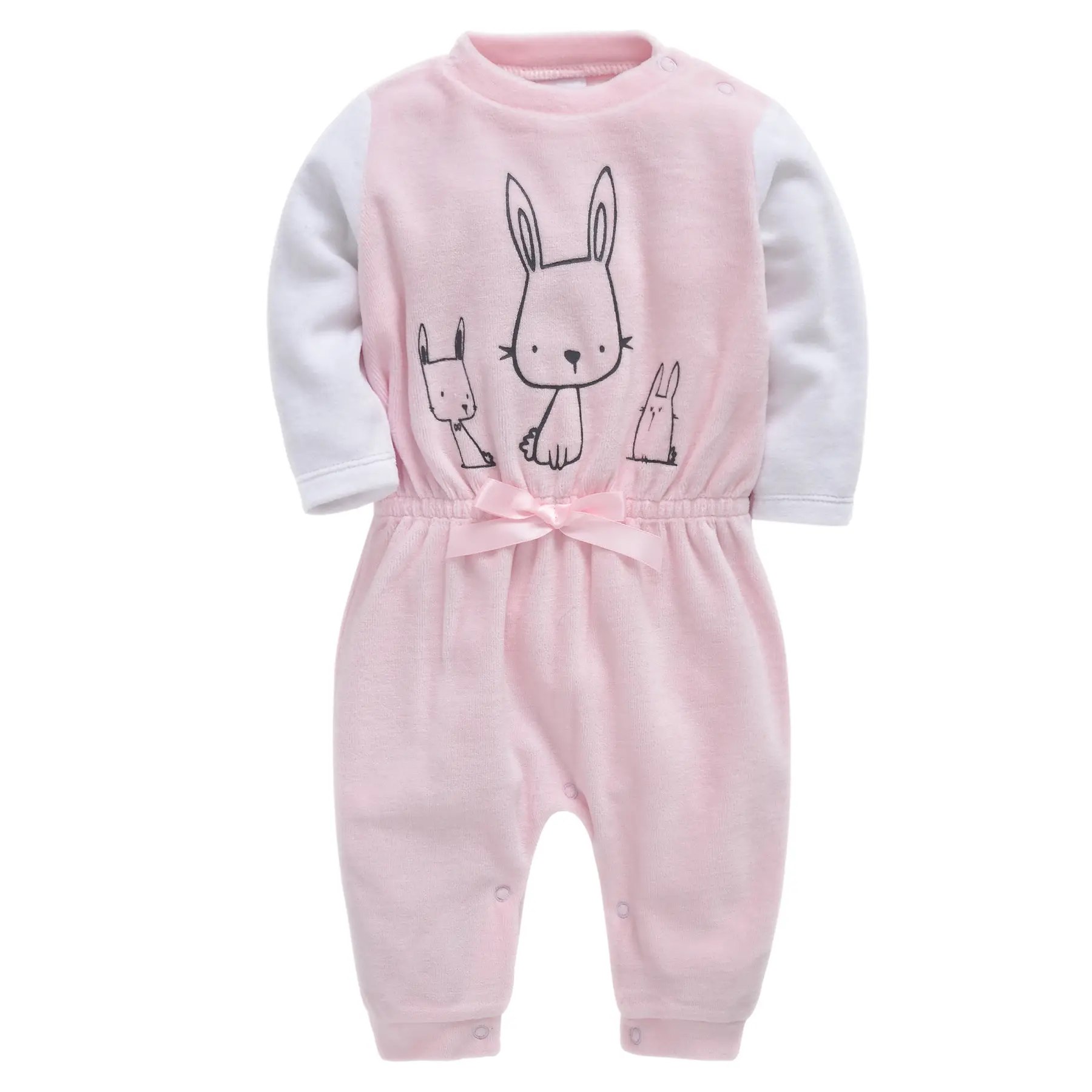 Blue Foot-Wrapped Baby Jumpsuit 3M+