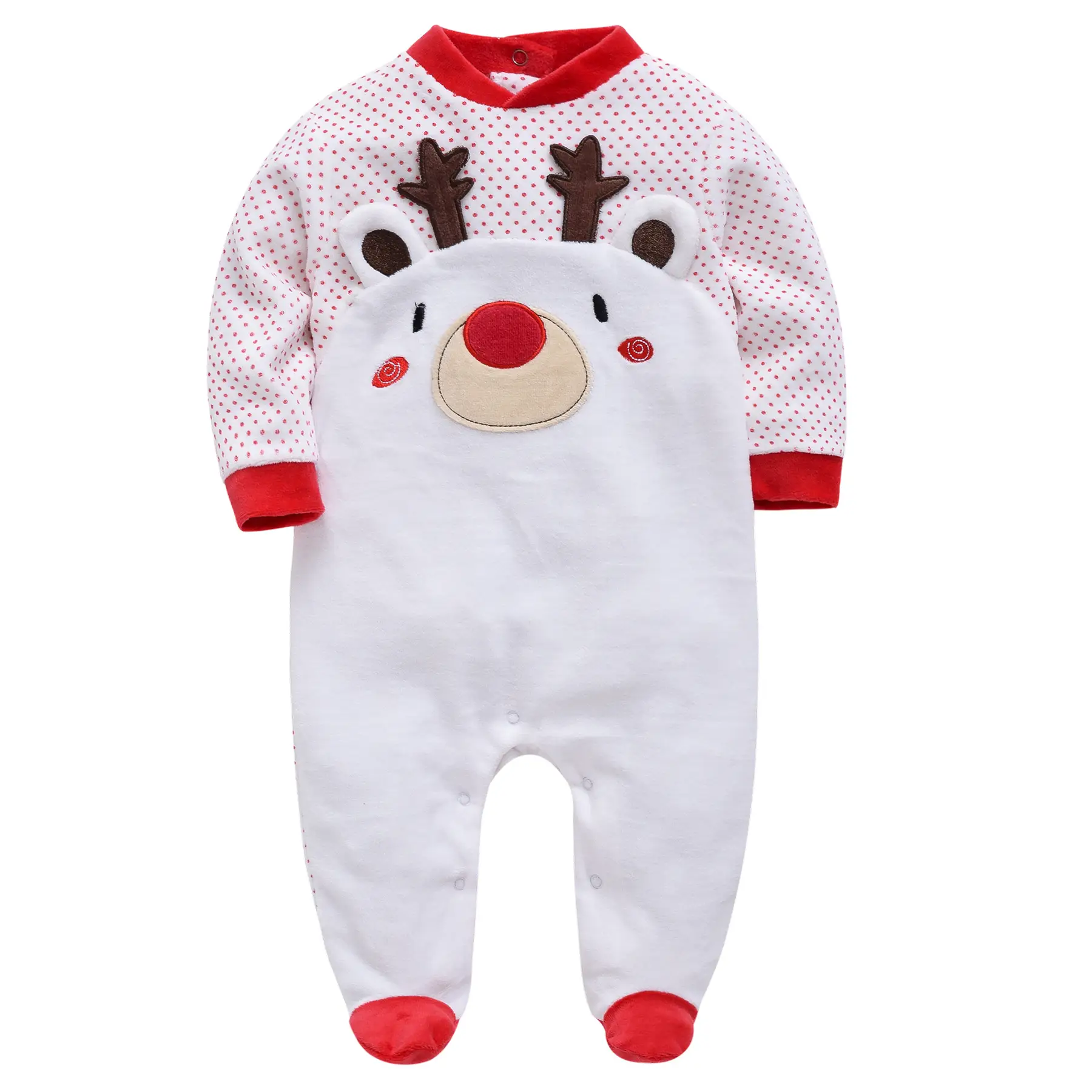 Blue Foot-Wrapped Baby Jumpsuit 3M+