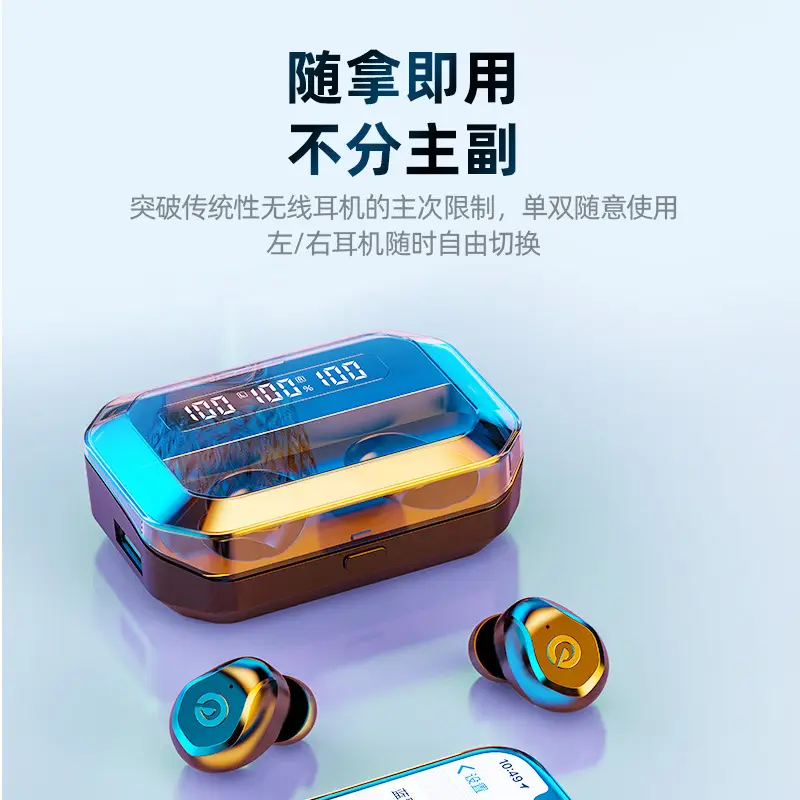 Pink Bluetooth Headset with Charging Case - Image 6