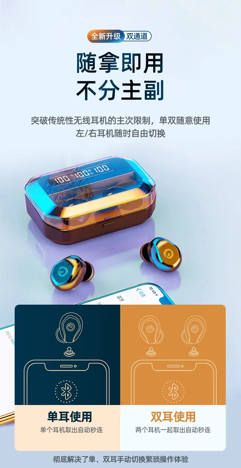 Pink Bluetooth Headset with Charging Case β feature 2