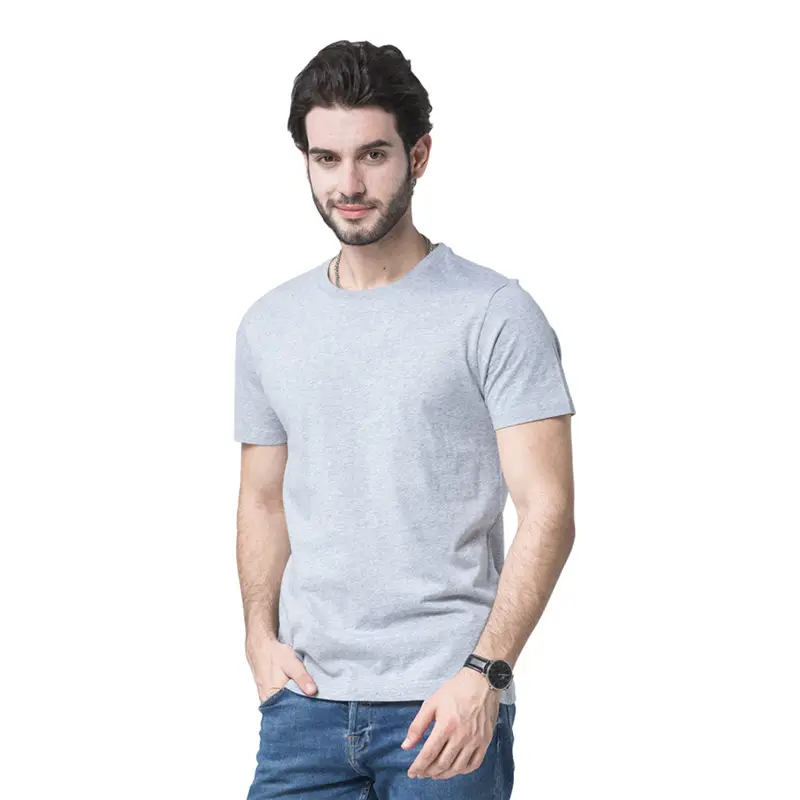 26-Count Cotton Slim Fit T-Shirt Grey Unisex - Image 9