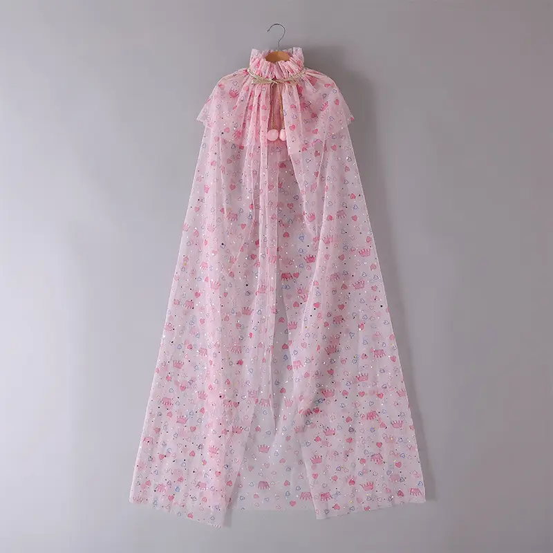 Elsa Cloak Sequined Mesh Blue Skirt for Girls - Image 13