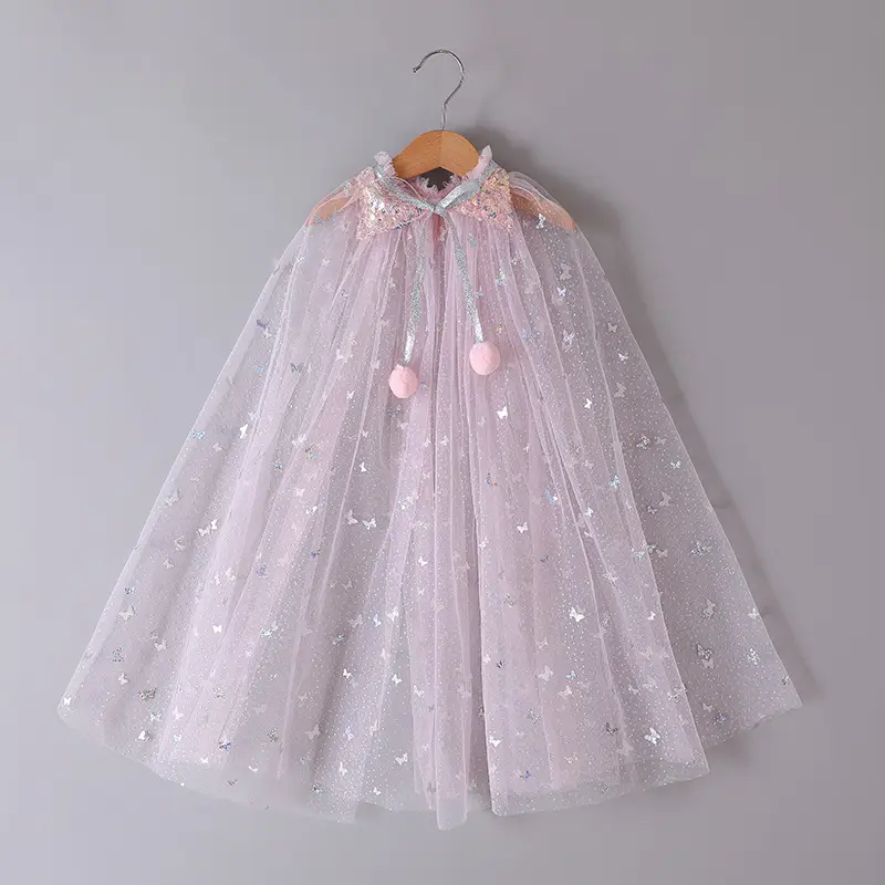 Elsa Cloak Sequined Mesh Blue Skirt for Girls - Image 6