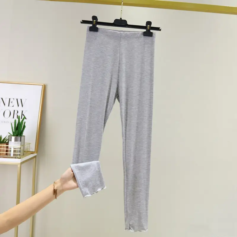 Lace Modal Slim Fit Leggings Women Summer Casual All-match Stretch Cropped Pants Thin Slim-fit Leggings - Image 5