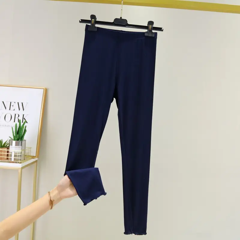 Lace Modal Slim Fit Leggings Women Summer Casual All-match Stretch Cropped Pants Thin Slim-fit Leggings - Image 6