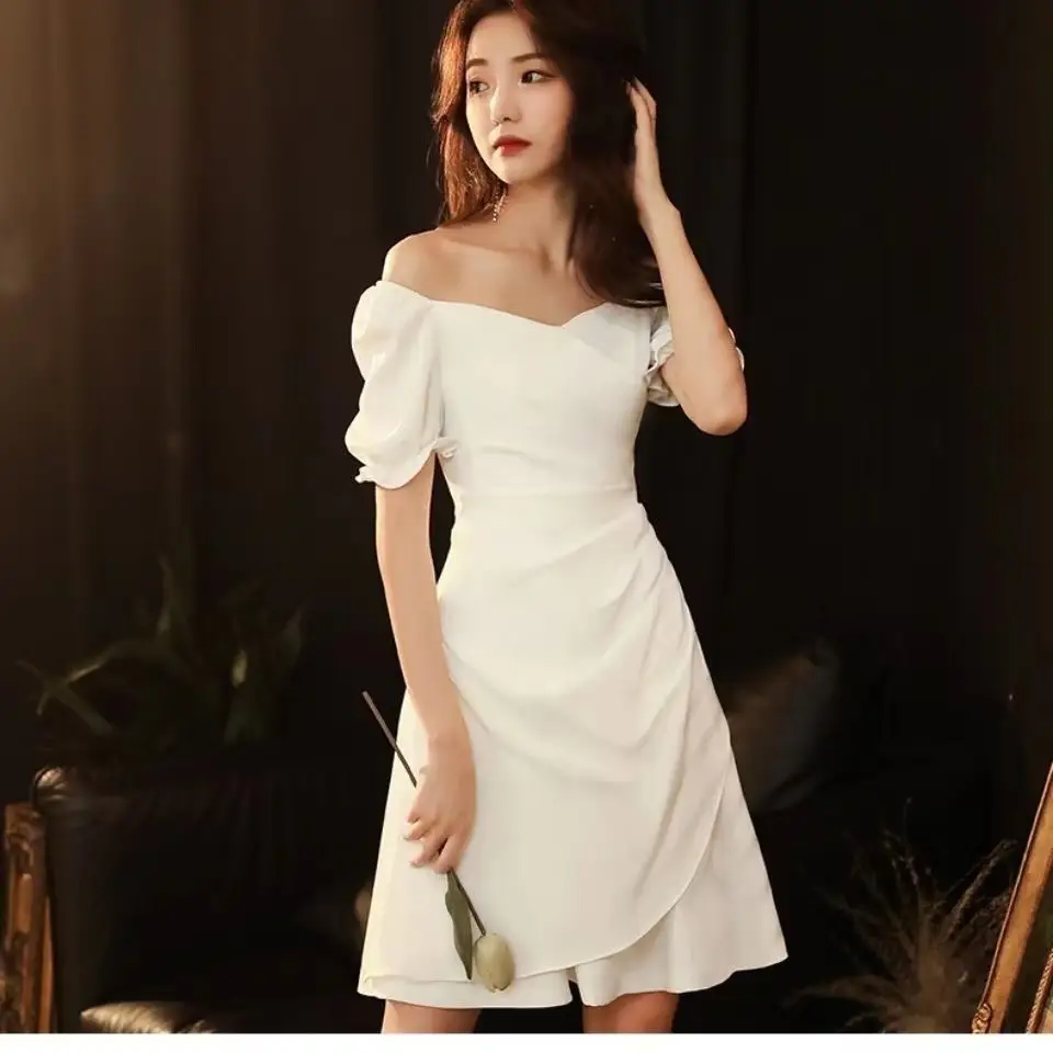 White French Style Women's Skirt Dress Small