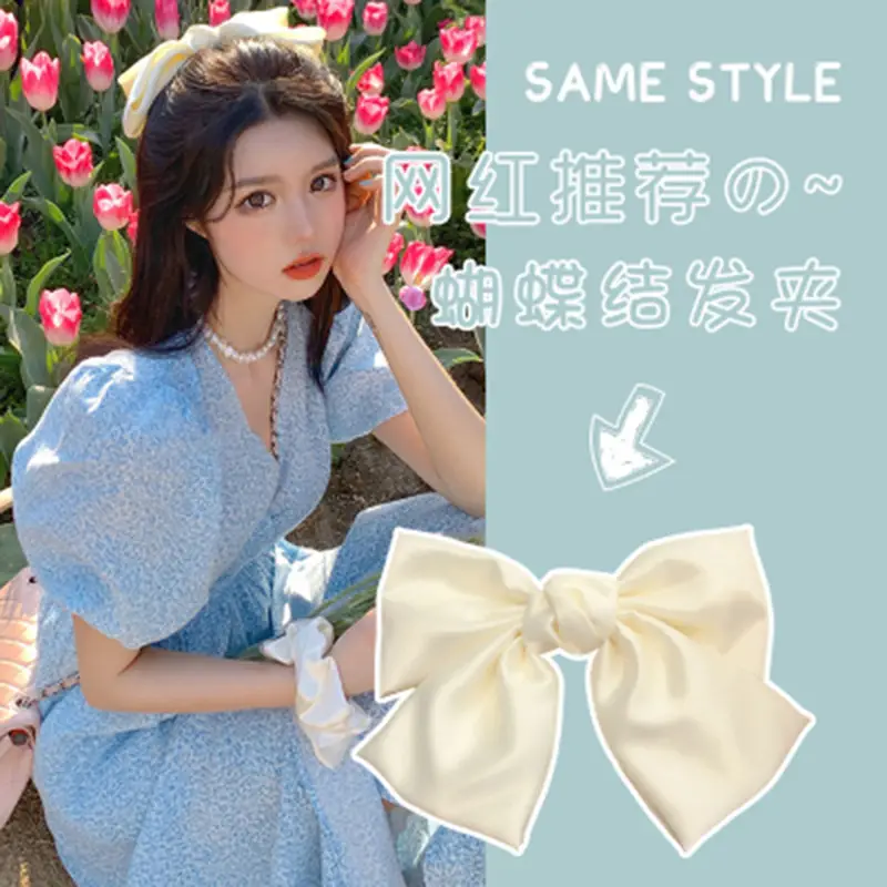 Wu Jinyan Style Black Bow Hairpin for Women - Image 6