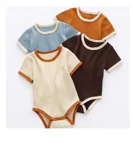 Baby Shorts Suit Brown Sleeveless Summer Wear — feature 16