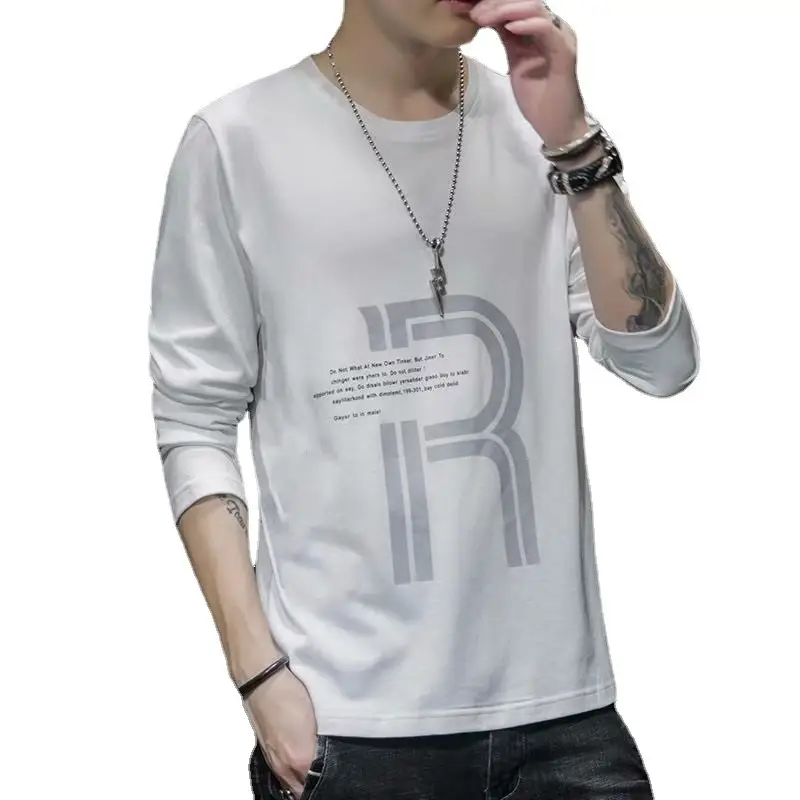 Men Long Sleeve T-Shirt Black Graphic 2023 All Season - Image 8