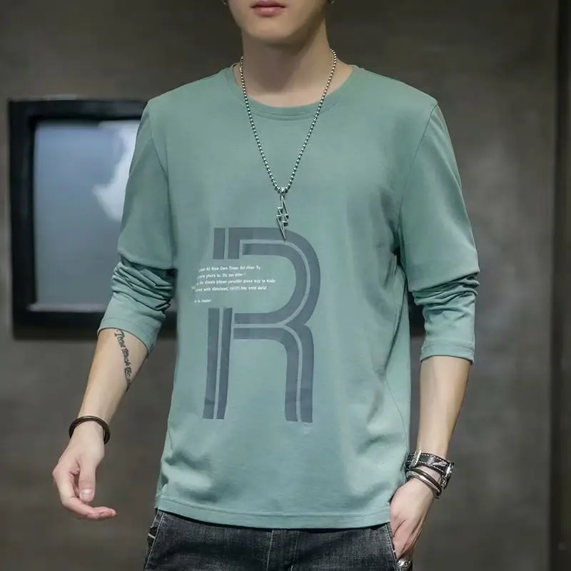Men Long Sleeve T-Shirt Black Graphic 2023 All Season - Image 6