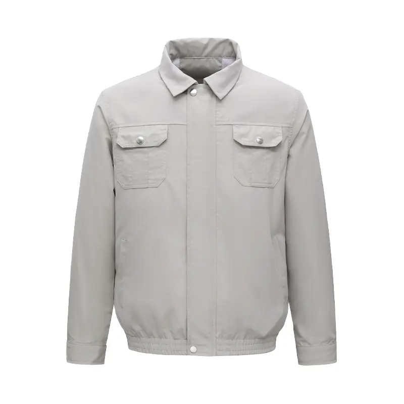 Light Gray USB Charging Fan Shirt for Men - Image 12