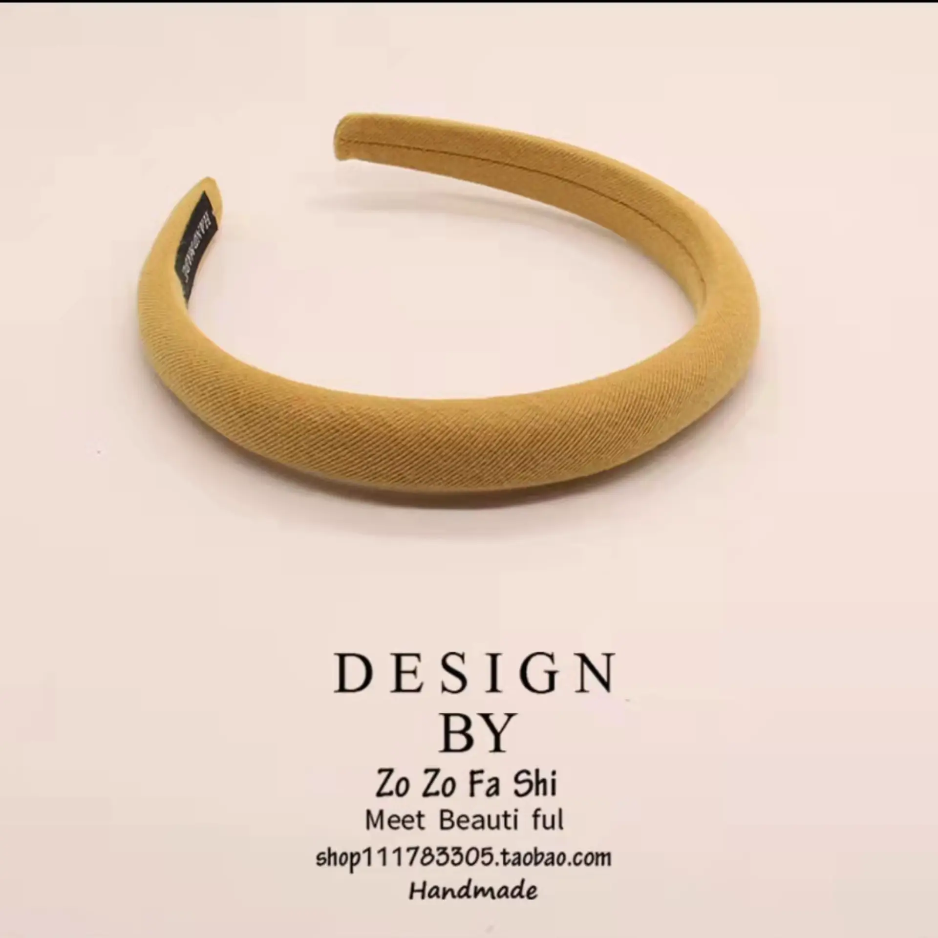 Women's White Sponge Hair Hoop for Autumn Winter - Image 2