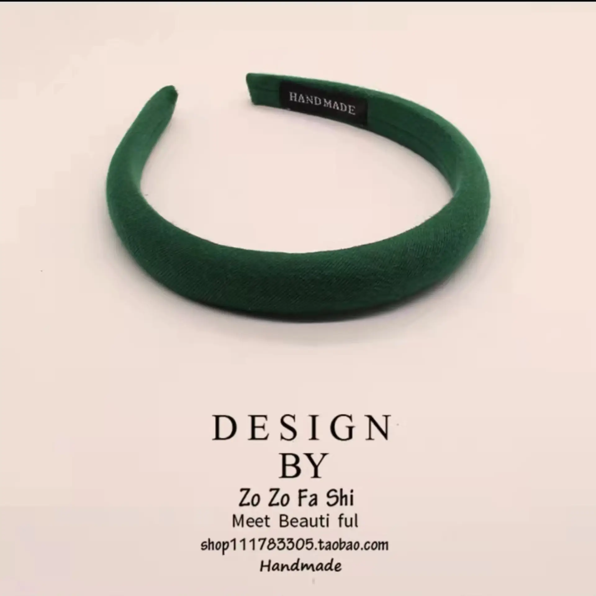 Women's White Sponge Hair Hoop for Autumn Winter - Image 3