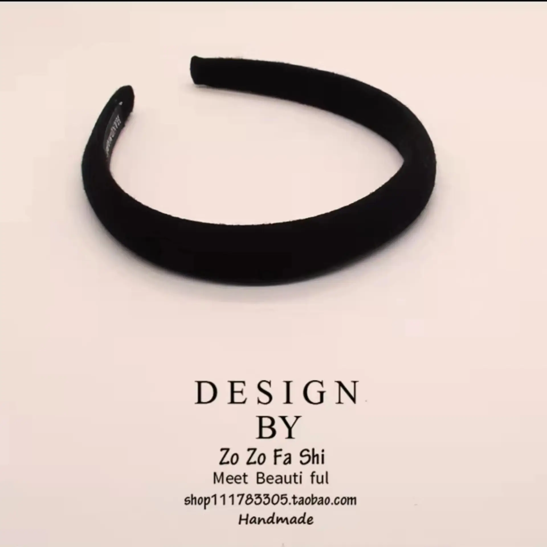Women's White Sponge Hair Hoop for Autumn Winter - Image 5