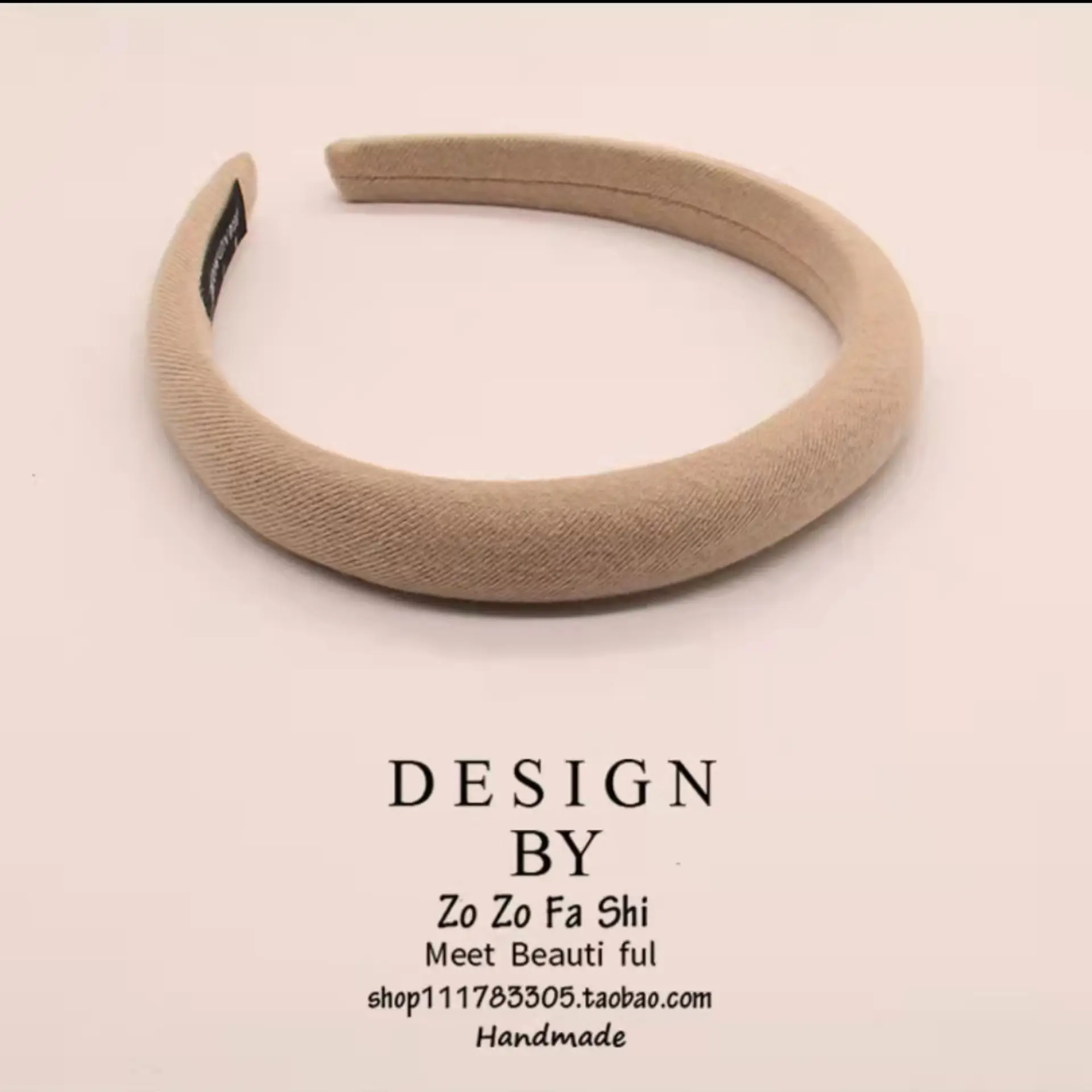 Women's White Sponge Hair Hoop for Autumn Winter - Image 6