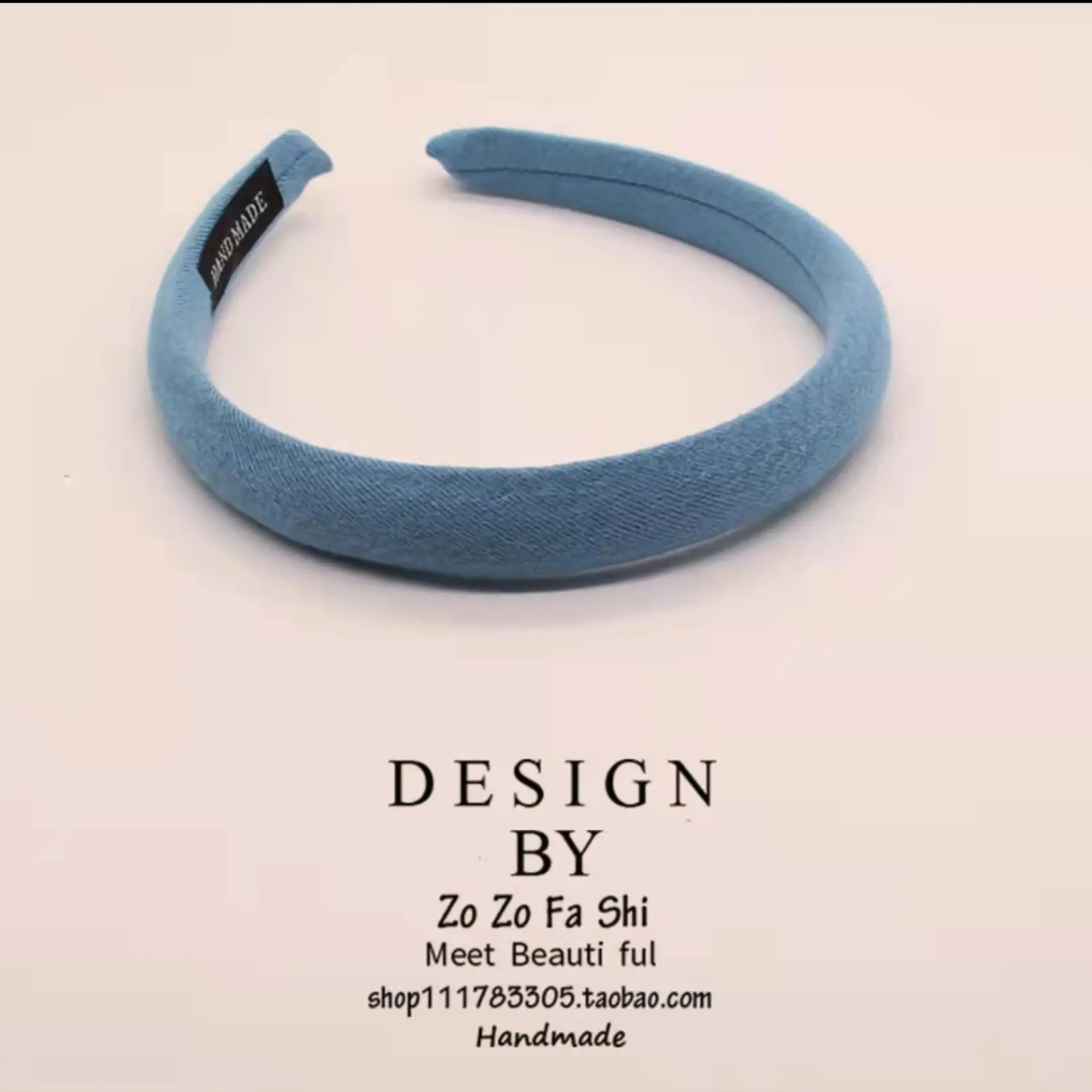 Women's White Sponge Hair Hoop for Autumn Winter - Image 7
