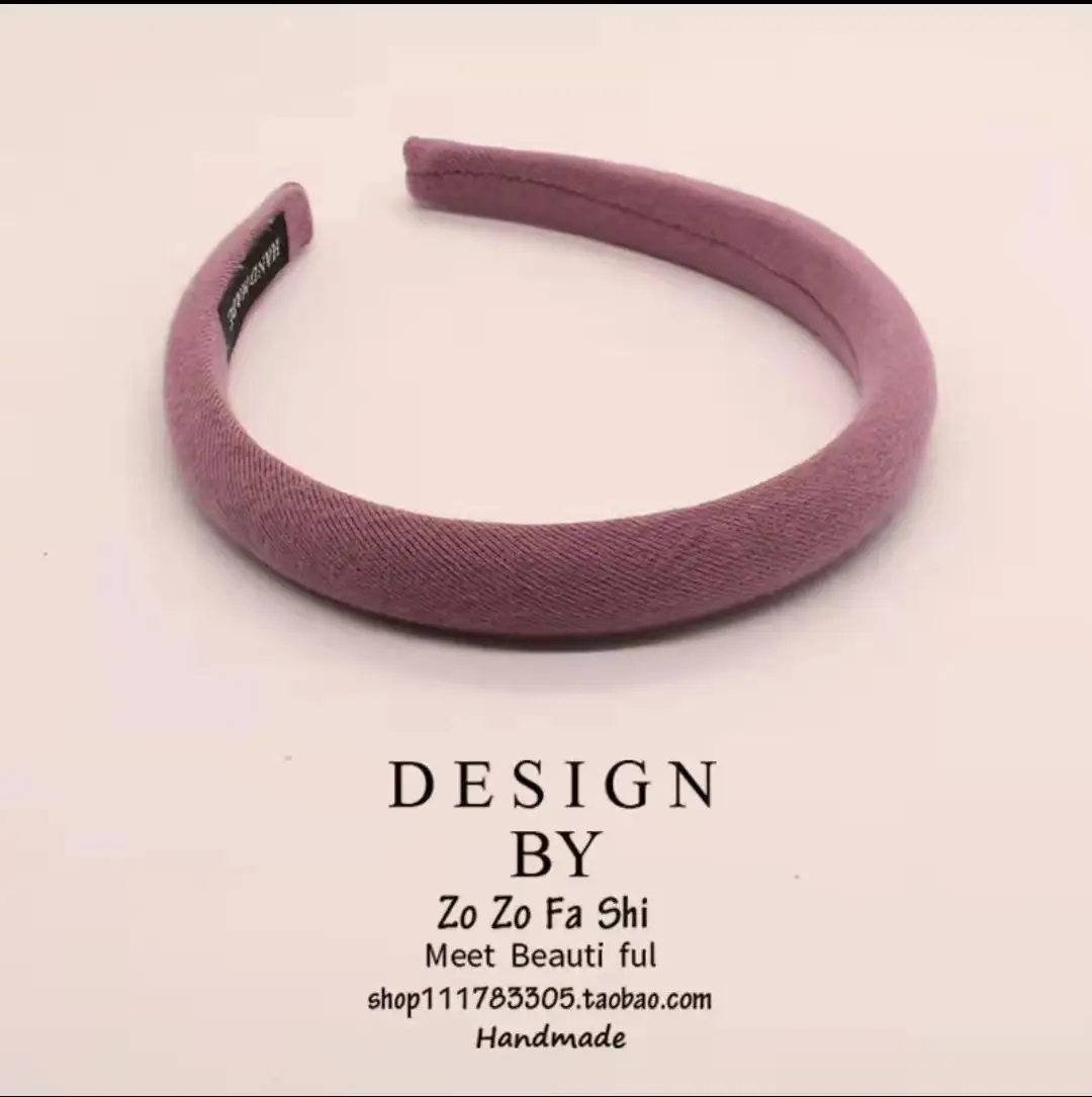Women's White Sponge Hair Hoop for Autumn Winter - Image 9