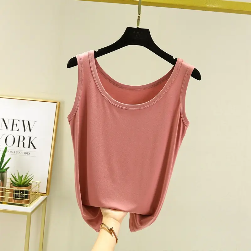 Women's Purple U-Neck Sleeveless Vest Large