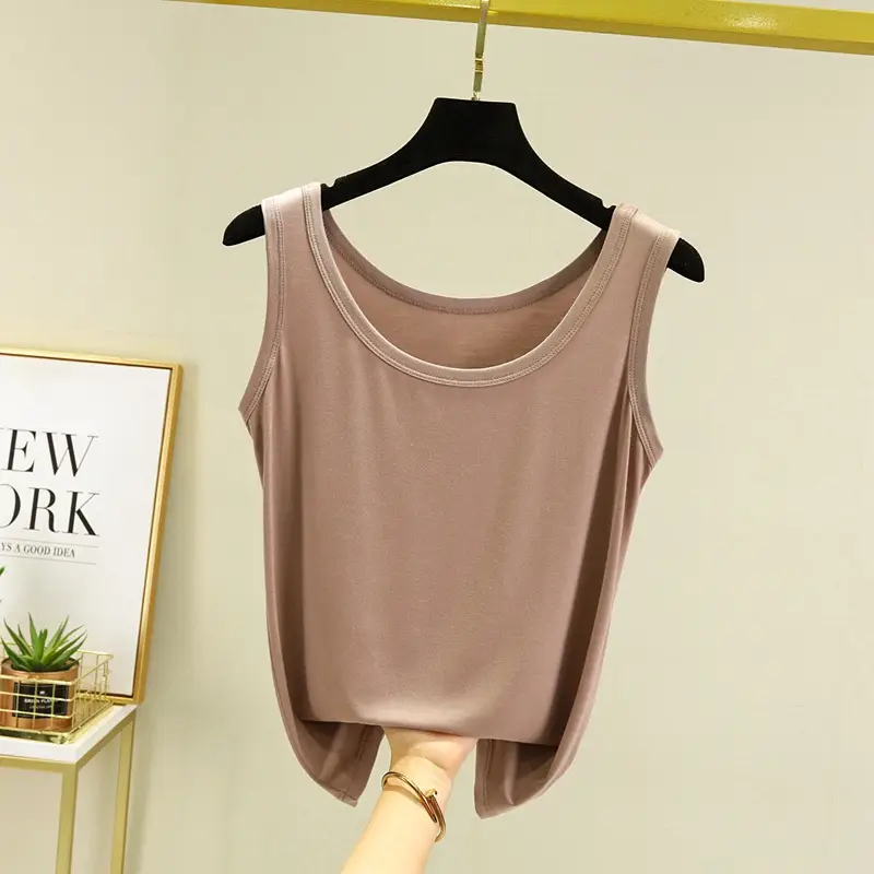 Women's Purple U-Neck Sleeveless Vest Large