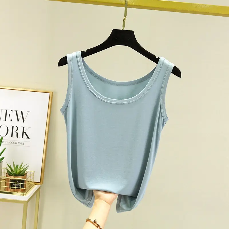 Women's Purple U-Neck Sleeveless Vest Large