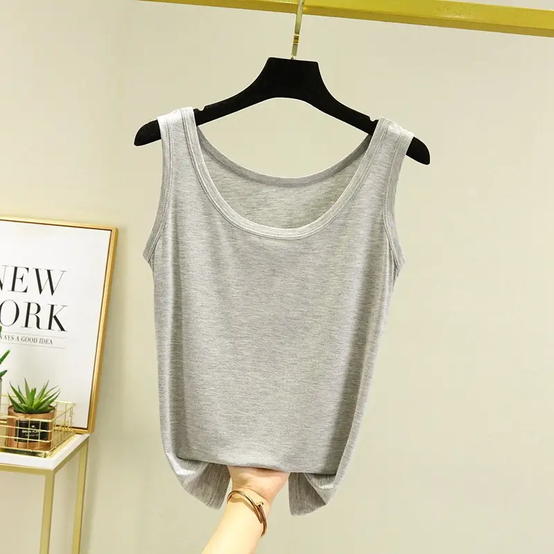 Women's Purple U-Neck Sleeveless Vest Large