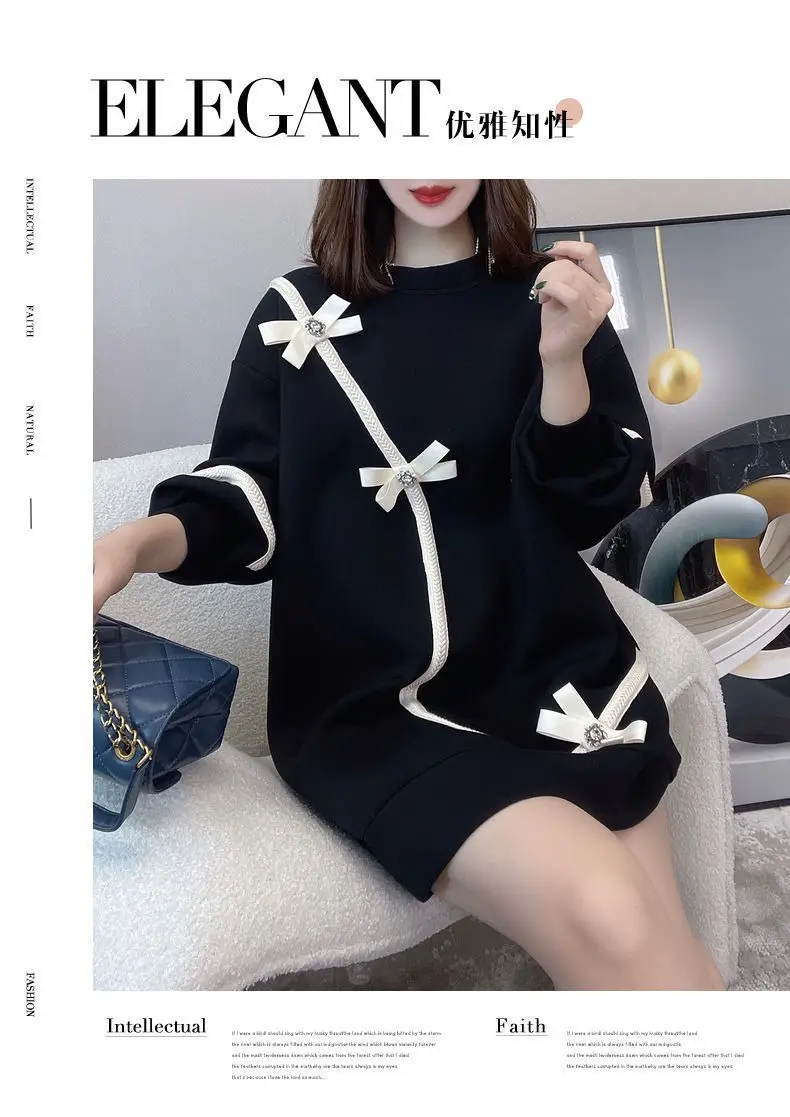 Fat mm200 Bow Top Dress Black Large Women — feature 2